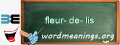 WordMeaning blackboard for fleur-de-lis